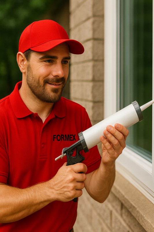 Caulk and seal around windows and doors p
