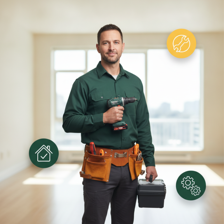 Professional handyman providing repair and installation services in a Vancouver condo